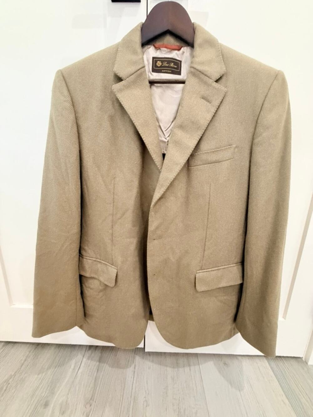 Loro Piana Men’s Double Facing Baby Cashmere Tailored Jacket -  Size 54 regular